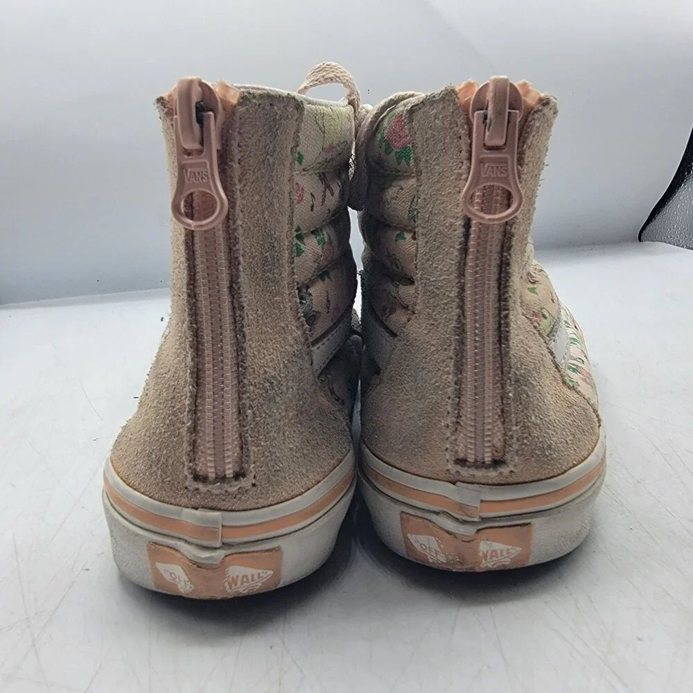 Vans Sk8 Hi Zip Girls 1 Sneaker Shoes Frog Frolic Tropical Peach Casual